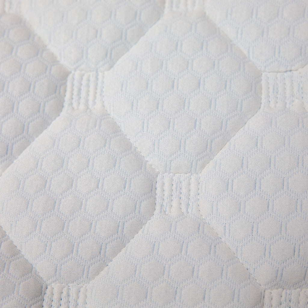 White Full Quilted Memory Foam Mattress Topper L518