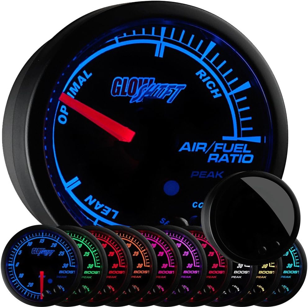 Black Dial Narrowband Air/Fuel Ratio Gauge 2-1/16" 52mm Pack of 2 H70750