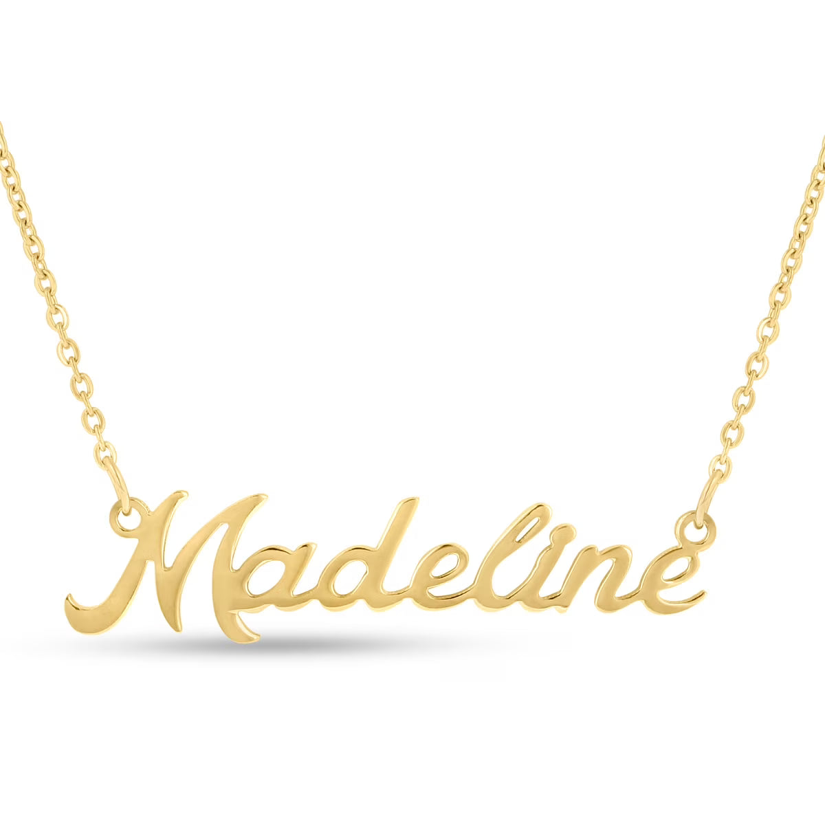 Gold Nameplate Necklace, 16 inches B20194