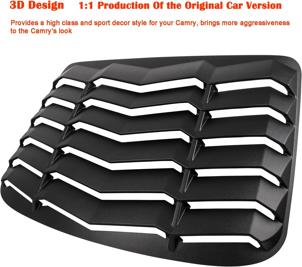 Rear Window Louver ABS Sun Shade Matte Black G444331