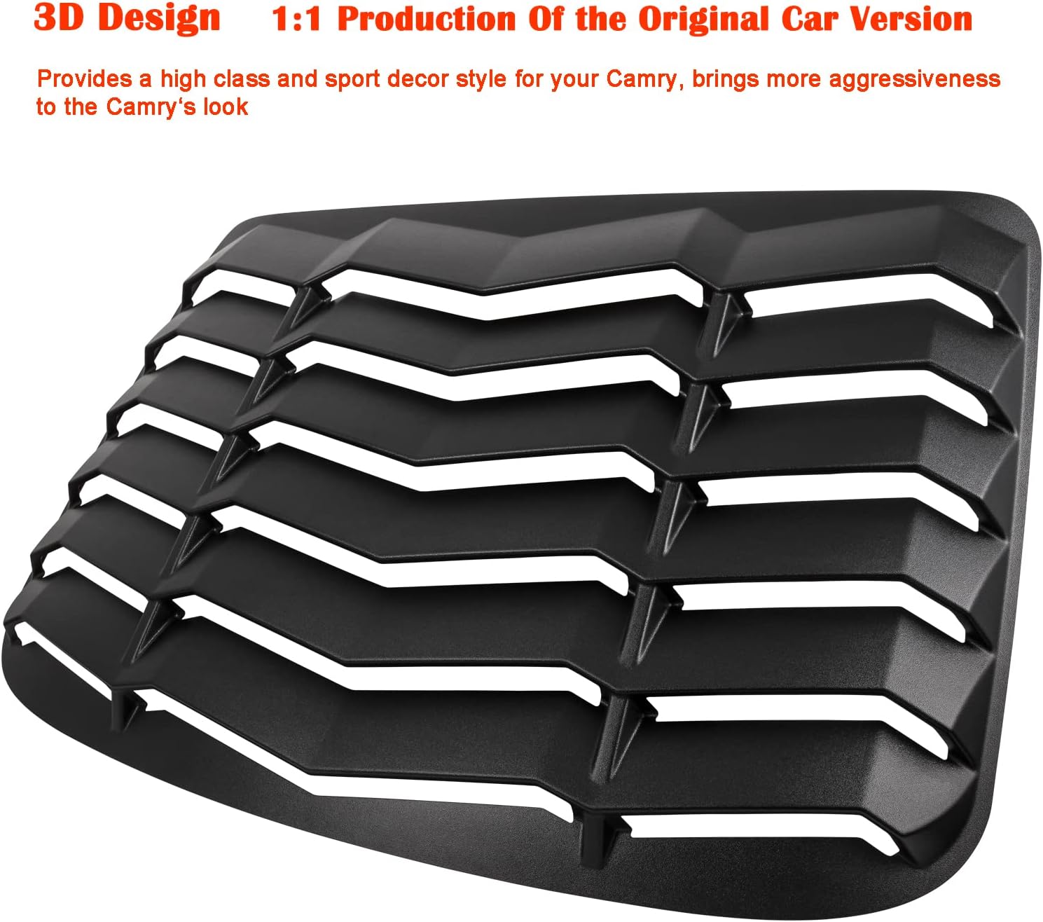 Rear Window Louver ABS Sun Shade Matte Black G444331