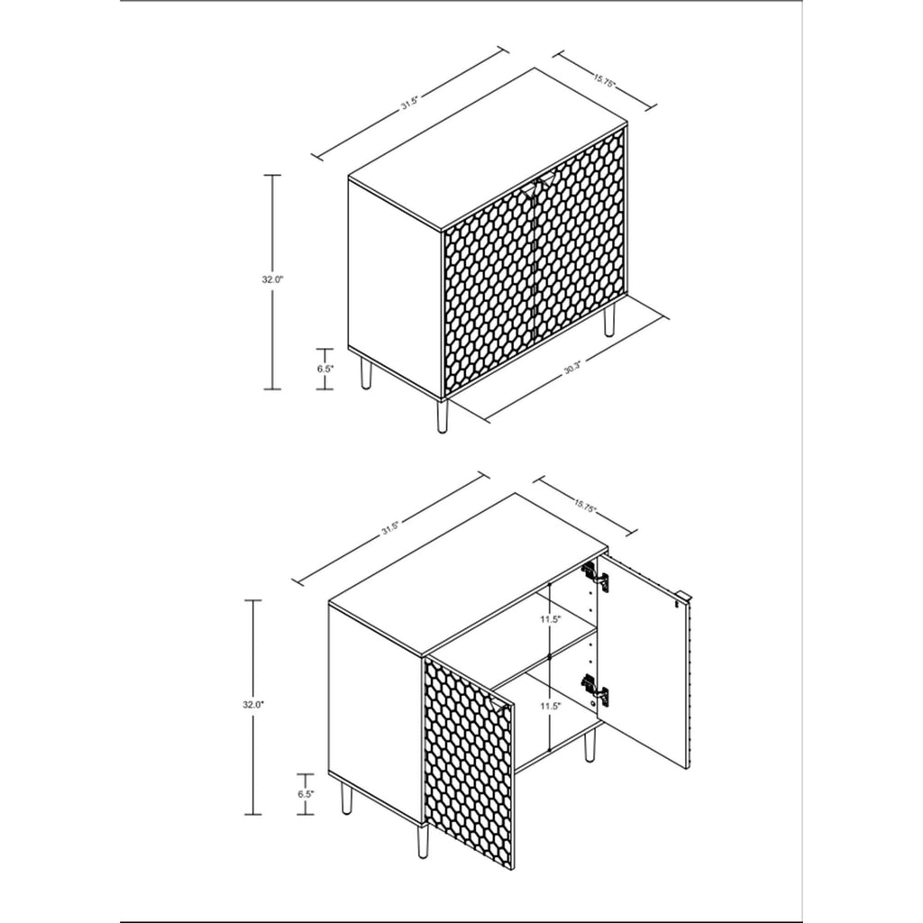 Green 2-Door Accent Cabinet L853