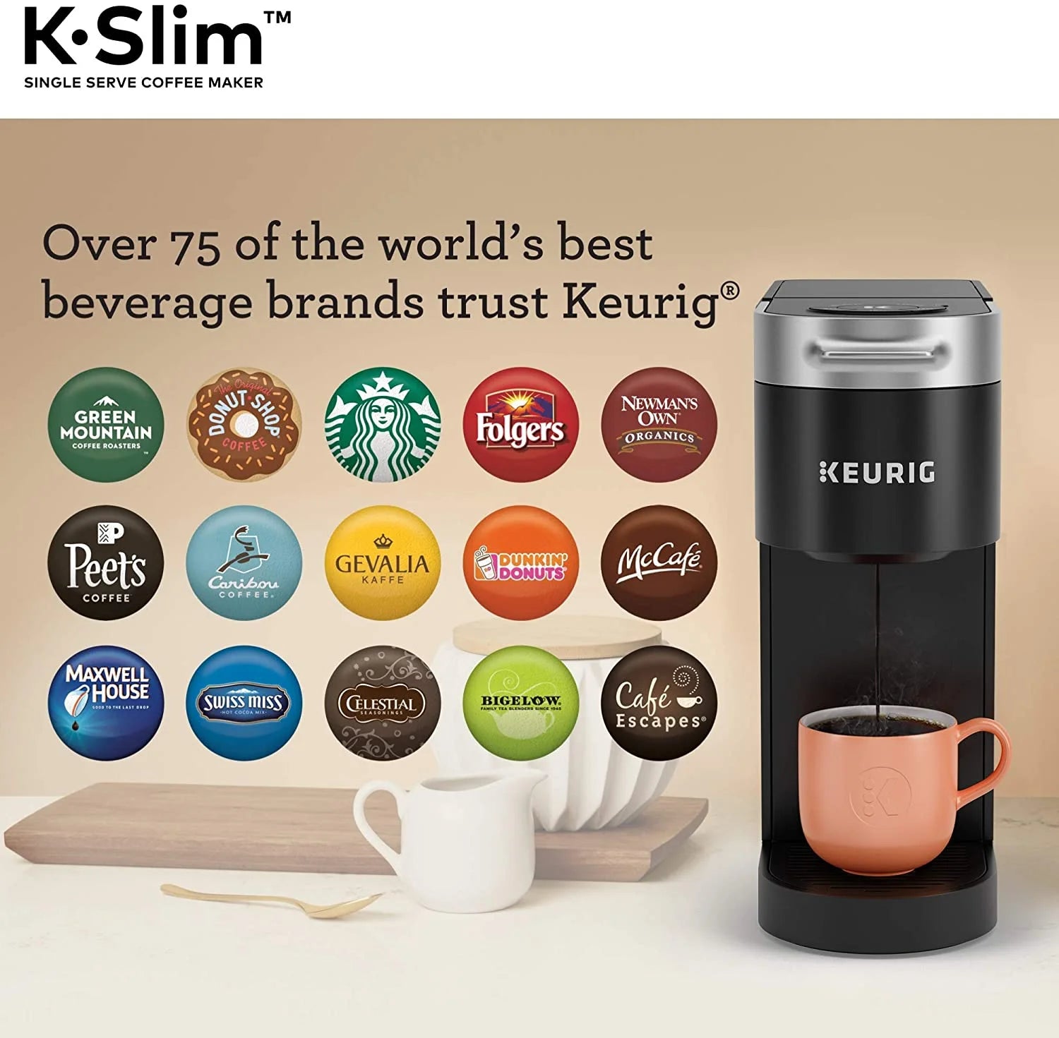 Black Single Serve K-Cup Coffee Brewer Q611