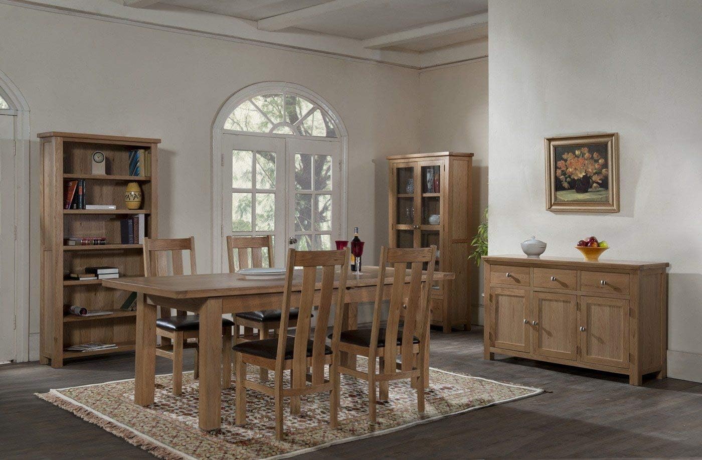 Oak Small Bookcase Solid Rustic Hardwood 3 Tier Bookshelf M997