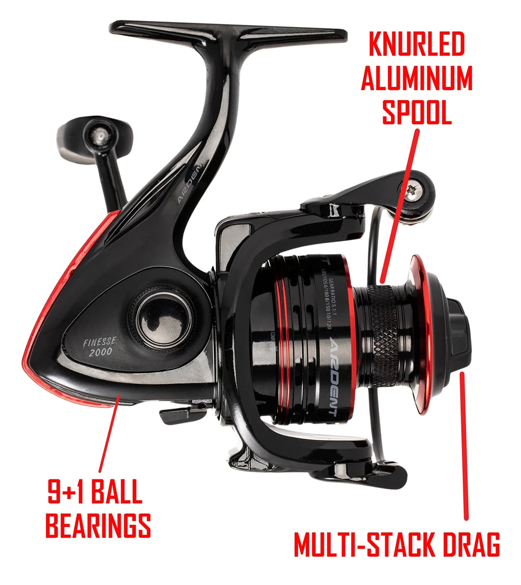 Spinning Reel size 500, Graphite Frame, 7+1 Steel Ball Bearing, 5.1:1 Gear Ratio G39653