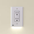 4 Pack White Duplex LED Night Light Outlet Wall Plate G63185