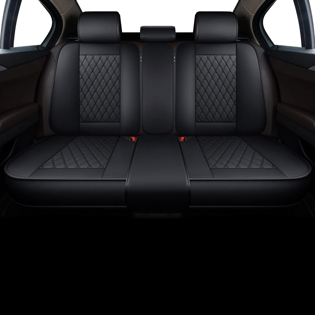 Gray Faux Leather Full Set Car Seat Covers J951