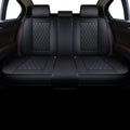 Gray Faux Leather Full Set Car Seat Covers J951