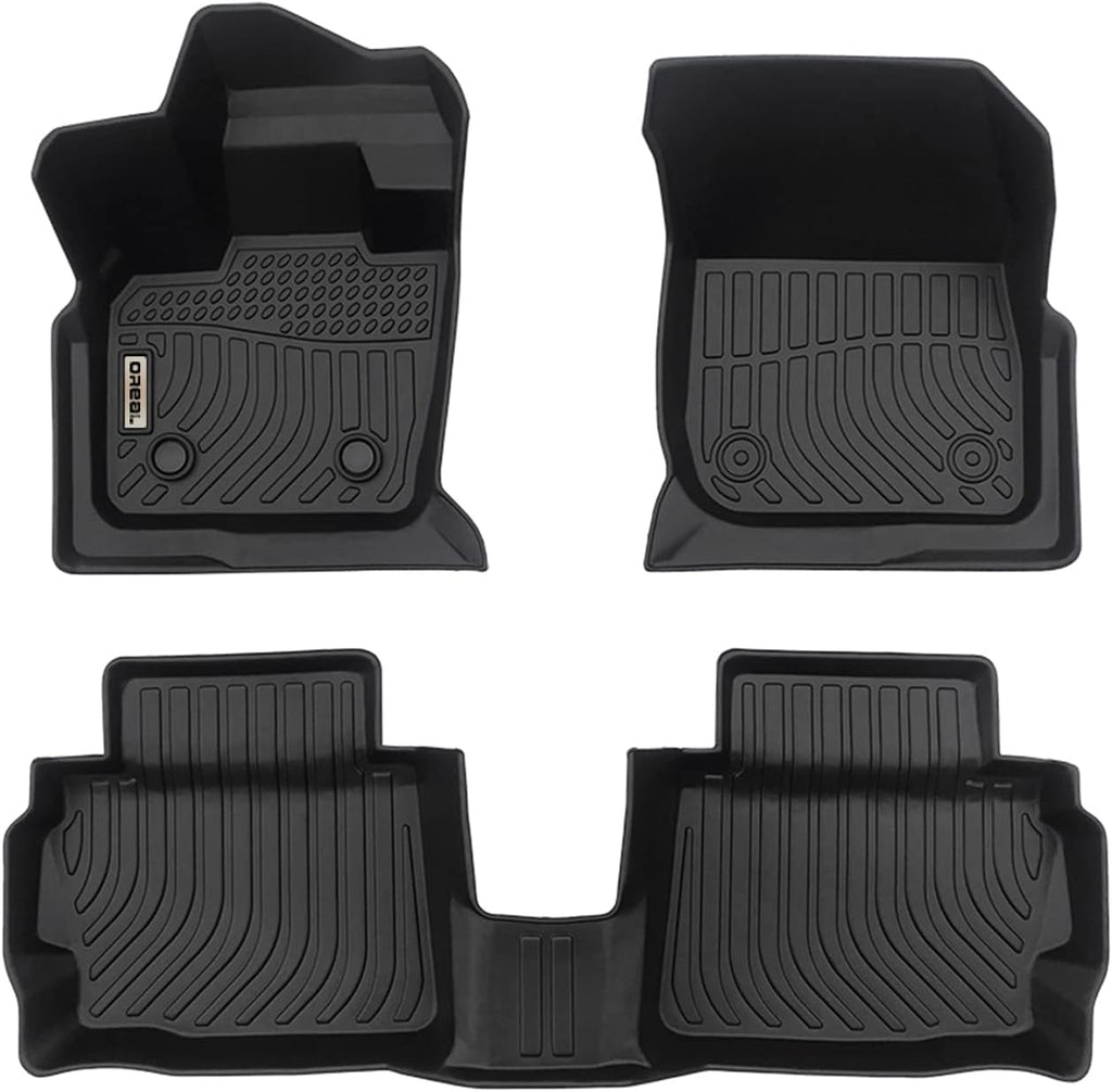 Black Floor Mats Liners for Ford Fusion / Lincoln MKZ 2017 2018 2019 2020 Heavy Duty All Weather Front and Rear Car Carpet D2355