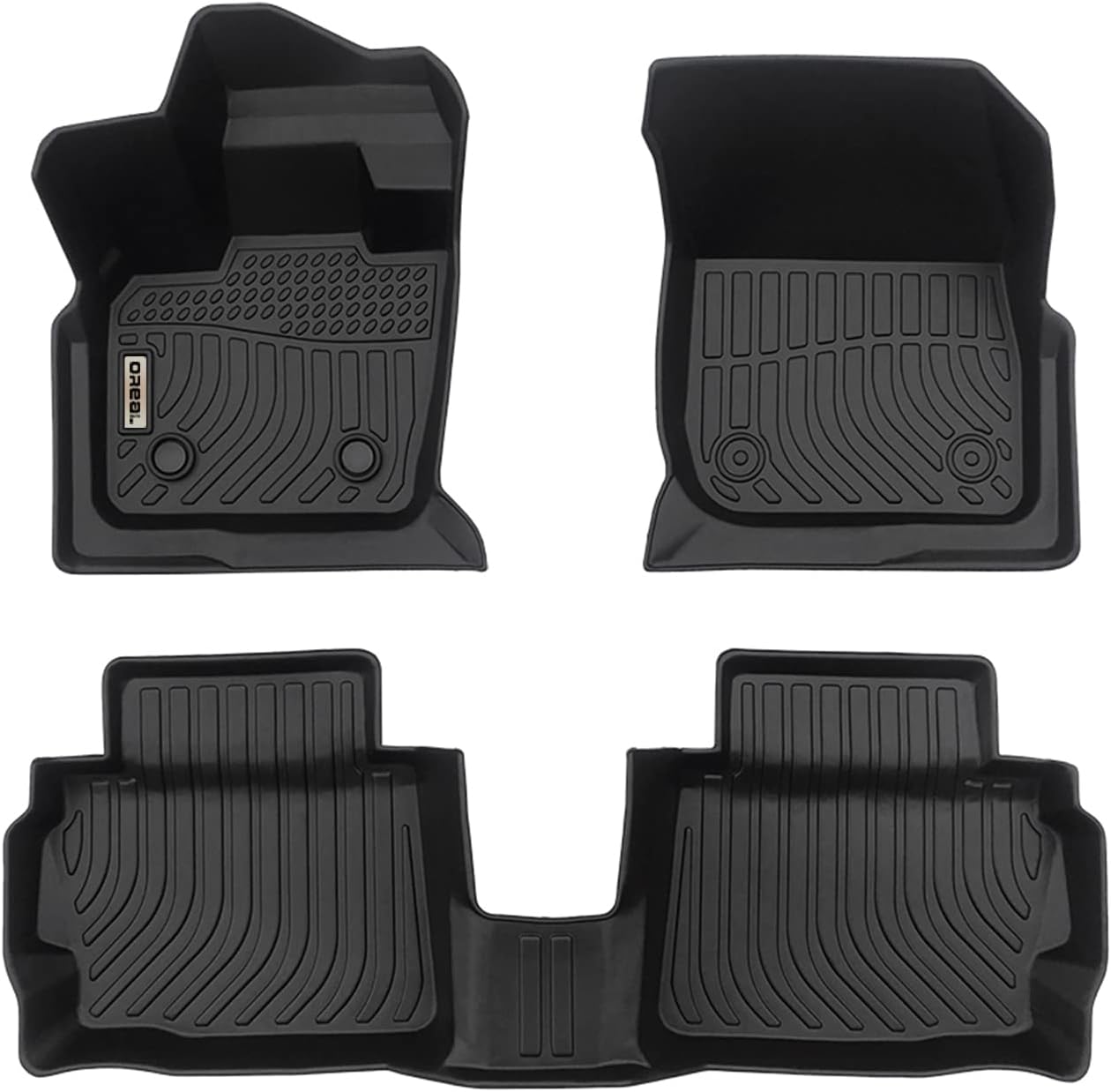 Black Floor Mats Liners for Ford Fusion / Lincoln MKZ 2017 2018 2019 2020 Heavy Duty All Weather Front and Rear Car Carpet D2355