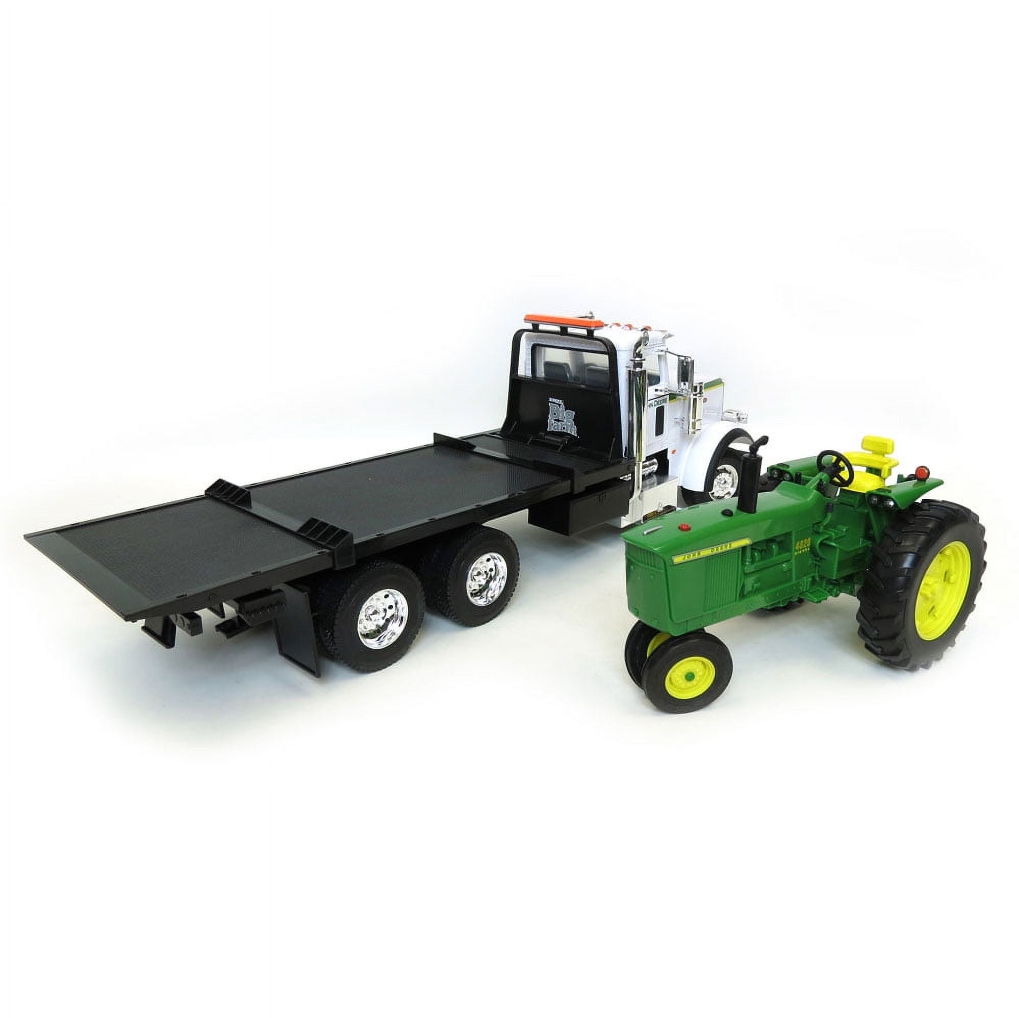 Big Farm Peterbilt Rollback with John Deere 4020 Tractor Sounds B291743