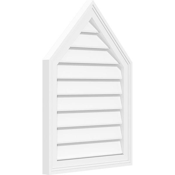 Peaked Top Surface Mount PVC Gable Vent H470