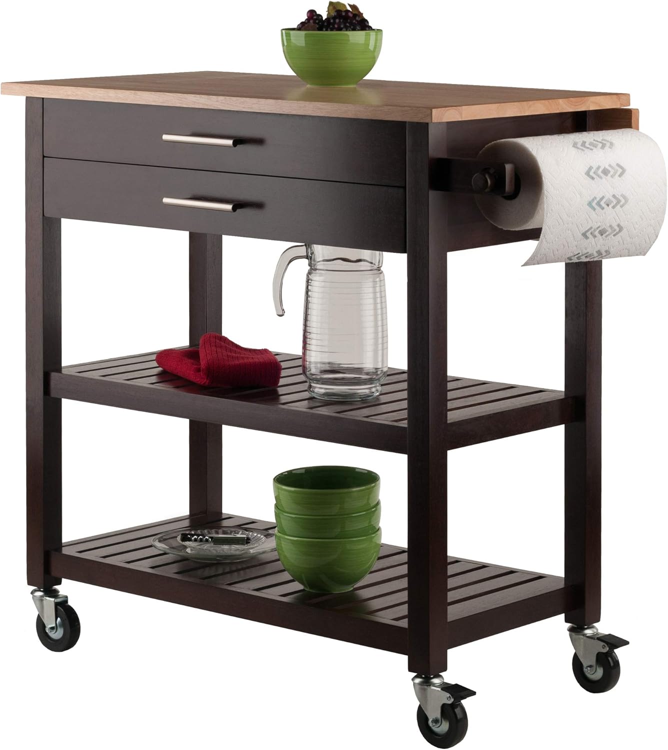 Cappuccino Natural Kitchen Cart K554532