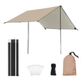 Waterproof Camping Tarp with Poles N7649