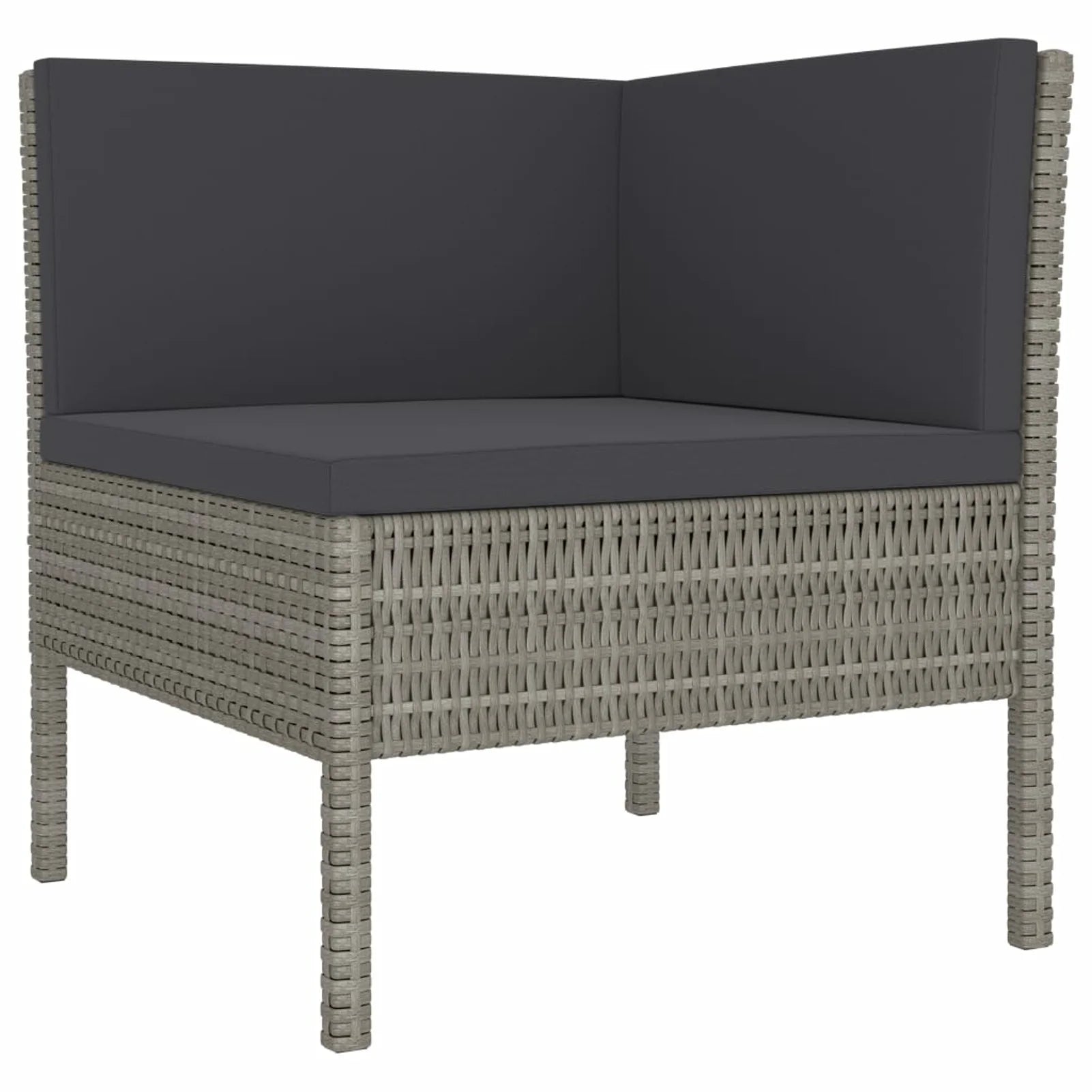9 Piece Poly Rattan Outdoor Sectional Sofa Set with Cushions W786