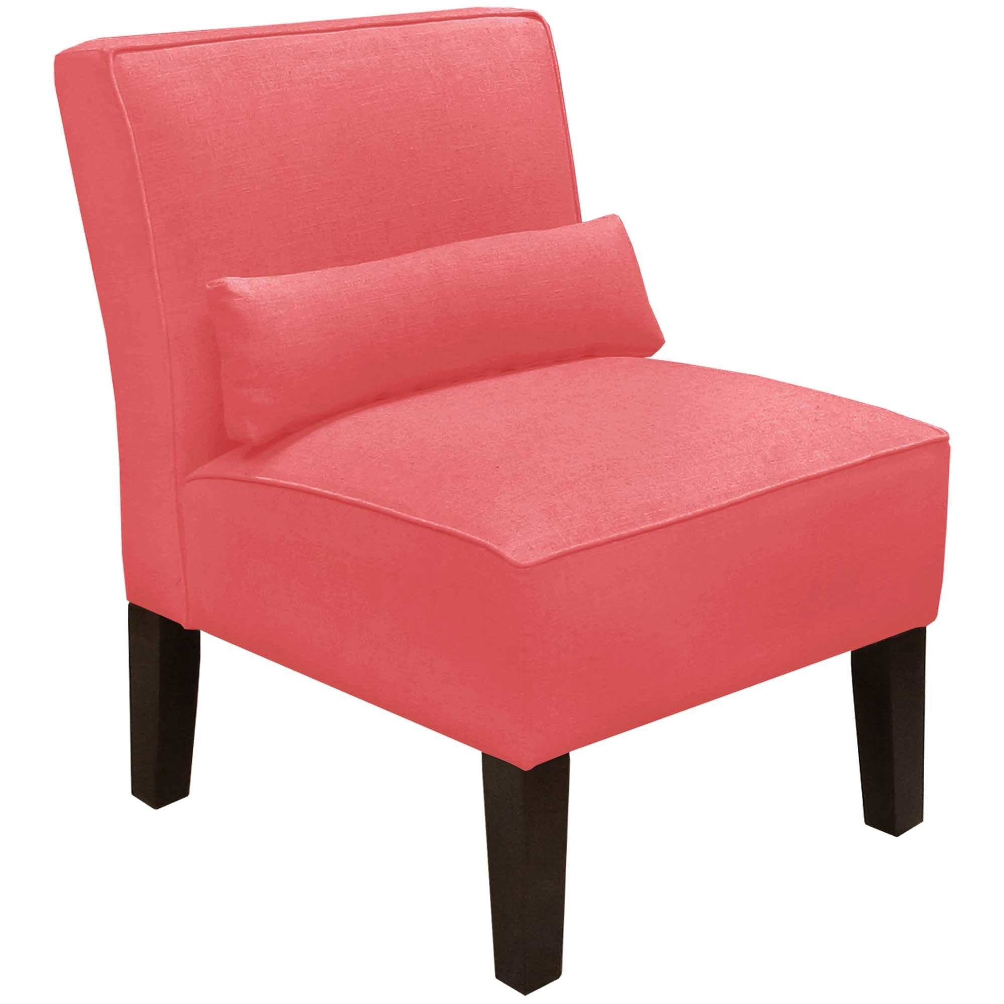 Navy Linen Armless Chair Q3880