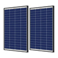 2 Pieces 100 Watt 12 Volt Polycrystalline Solar Panel Black Frame M322