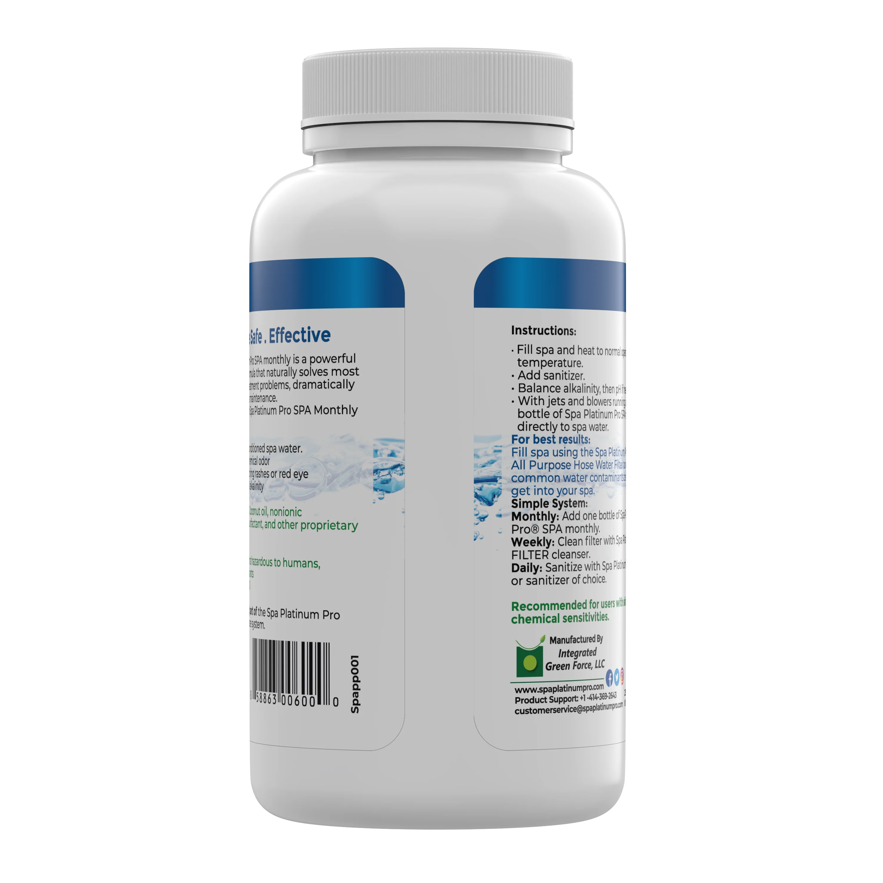 Natural Hot Tub Water Treatment, Six Months Supply Y824797