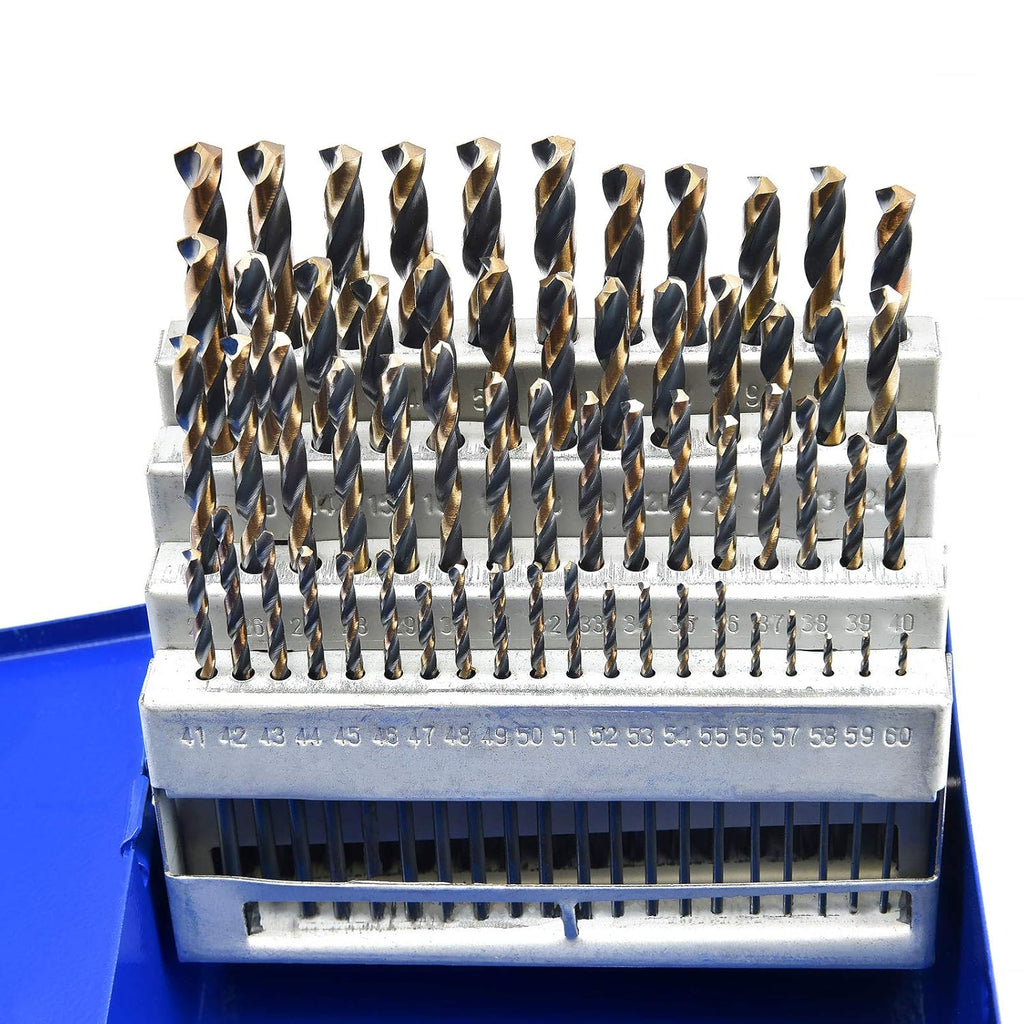 60 Piece High Speed Steel M2 Twist Drill Bit Set Y571