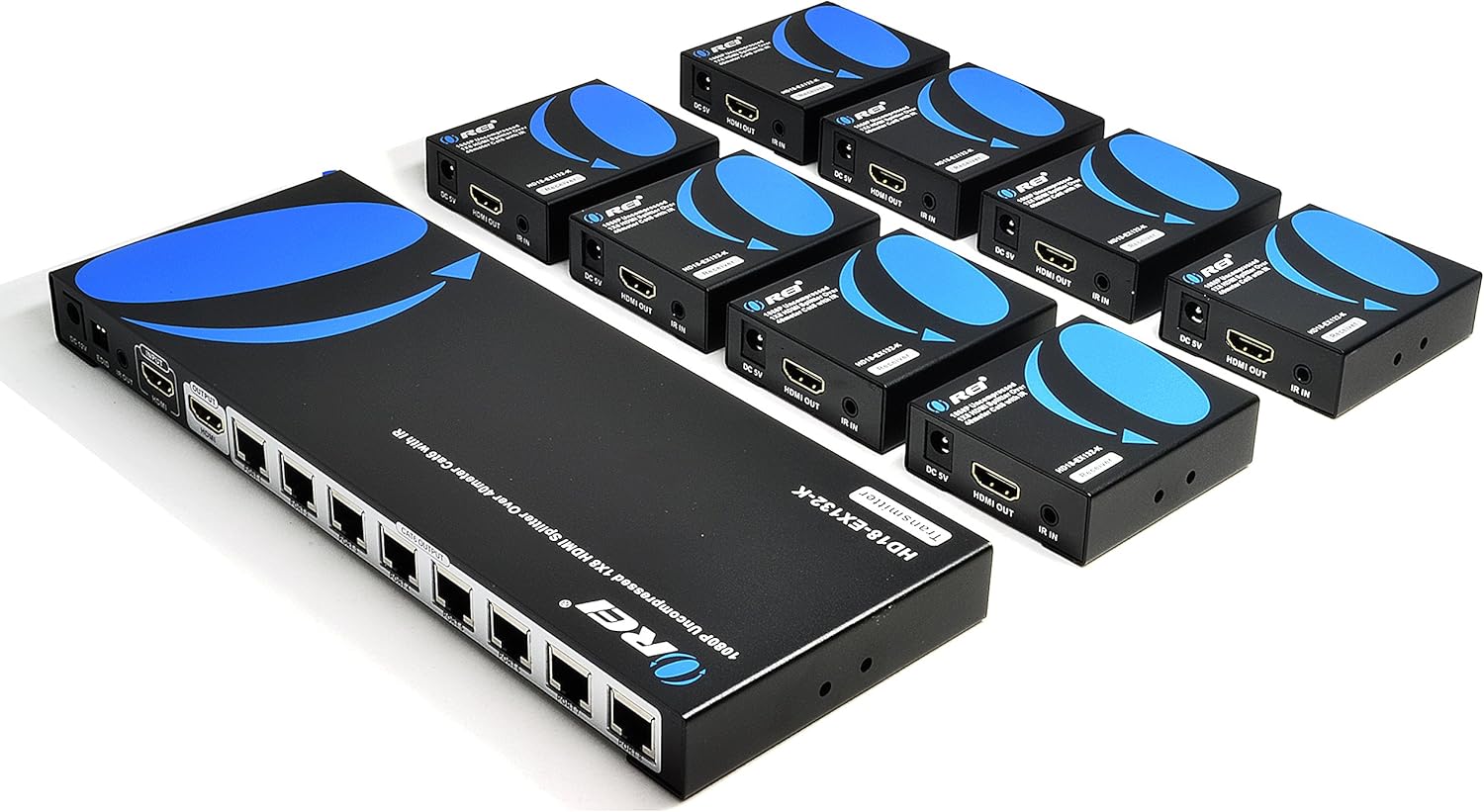 1x8 HDMI Extender Splitter over Single CAT5e/6/7 with IR Remote C8339