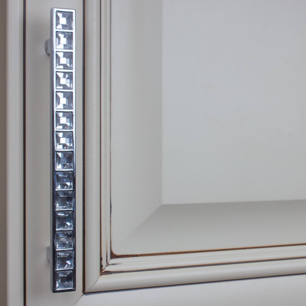 6.75-Inch K9 Crystal Cabinet Pulls with 5-Inch Screw Spacing (Pack of 10 or 25) D173