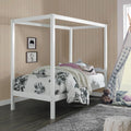 Twin Canopy Bed - White Z611