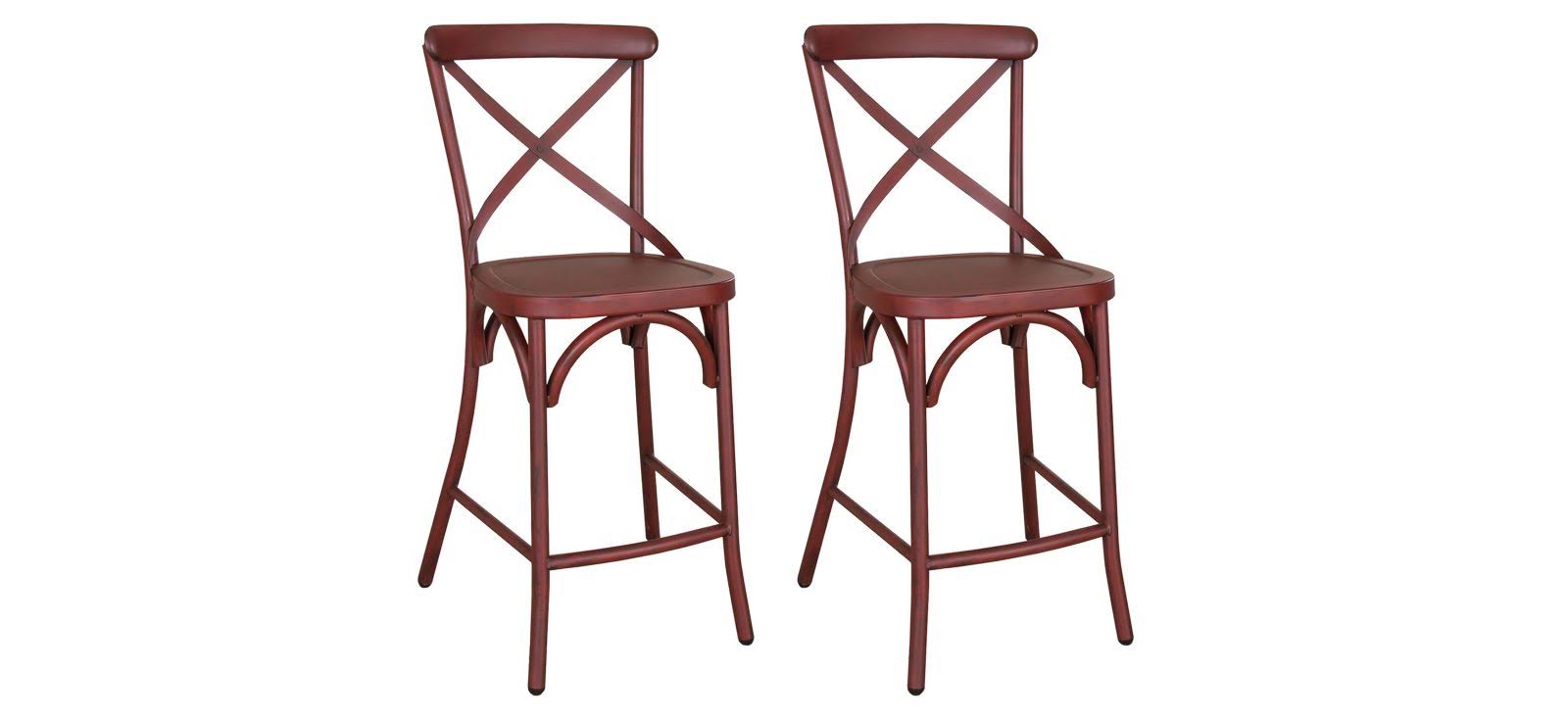 Red Back Counter Stool Set of 2 W33596