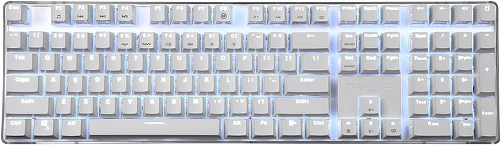 68-Key White Mechanical Gaming Keyboard N36888
