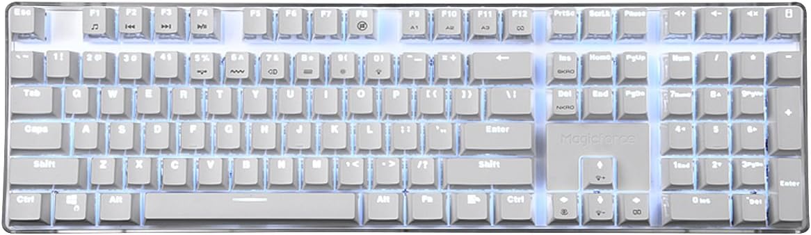68-Key White Mechanical Gaming Keyboard N36888