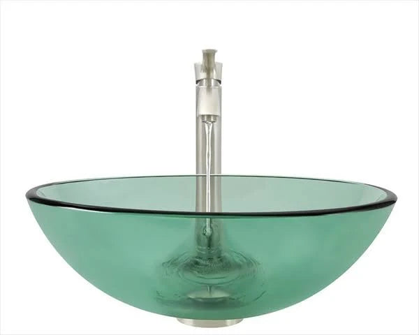 Emerald Brushed Nickel Bathroom Vessel Faucet Ensemble I35522