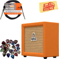 Orange Crush Mini Guitar Combo Amplifier with Instrument Cable, 24 Picks, Polishing Cloth U568