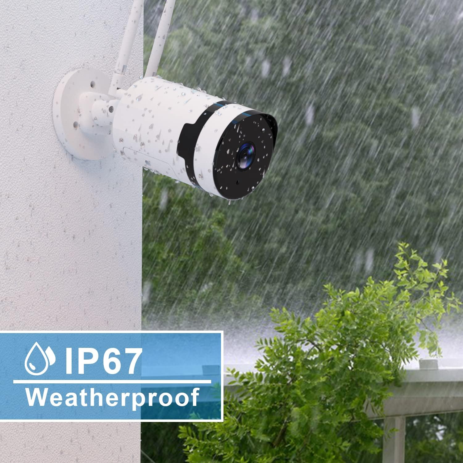 Outdoor Security Camera System with Two Cameras and Base Station A1698