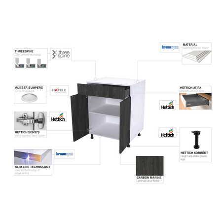 Threespine 24x22 x 36x22 x 12x22 Wall Cabinet P832773