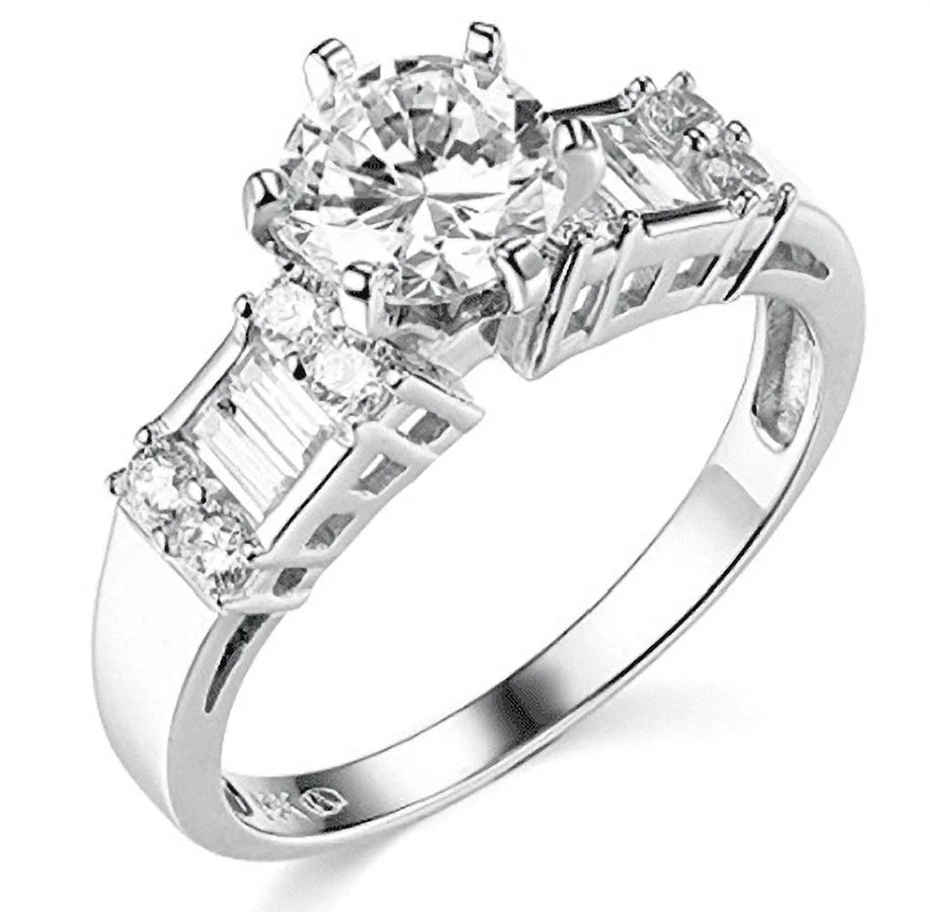 14K White Gold Engagement Ring Set L83078