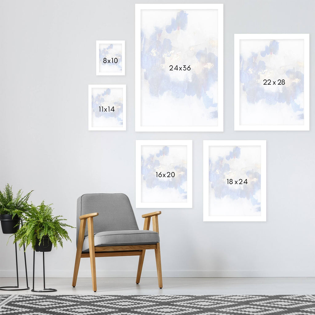 2 Piece White Framed Print Set F775