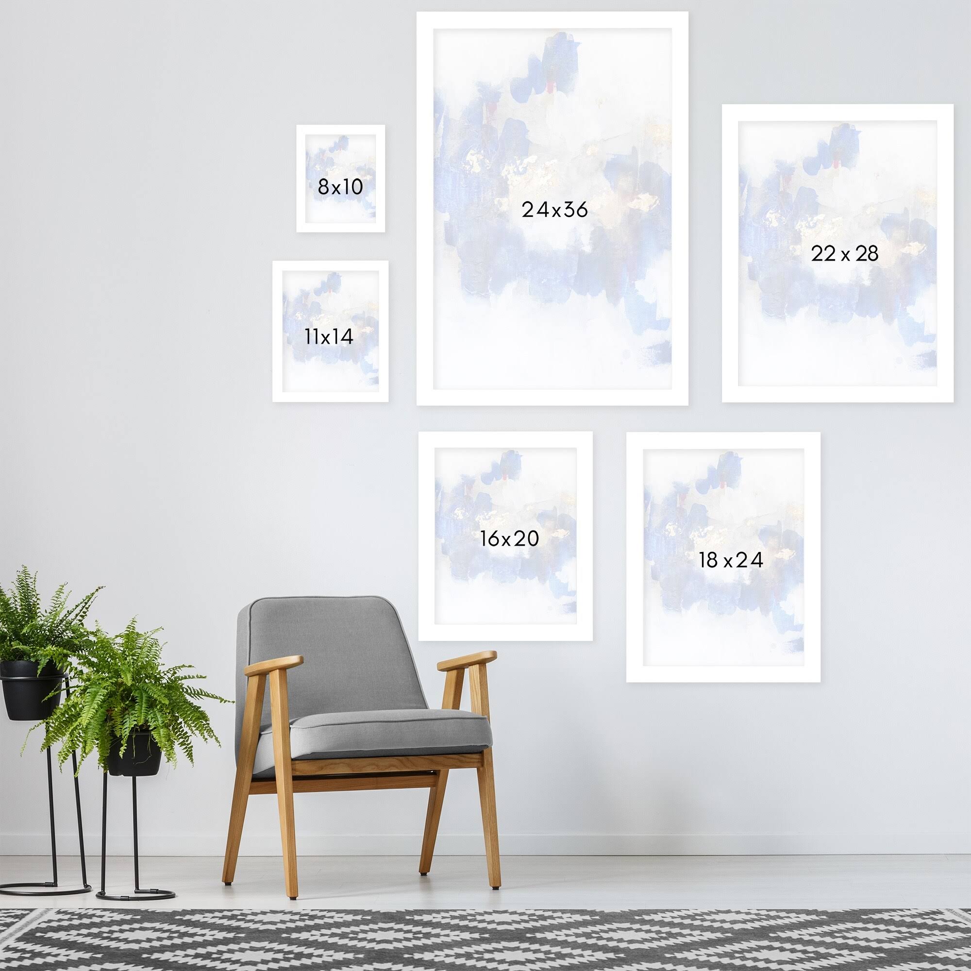2 Piece White Framed Print Set F775