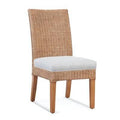 Gray and Teal Stripe Side Chair W933