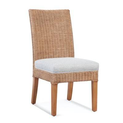 Gray and Teal Stripe Side Chair W933