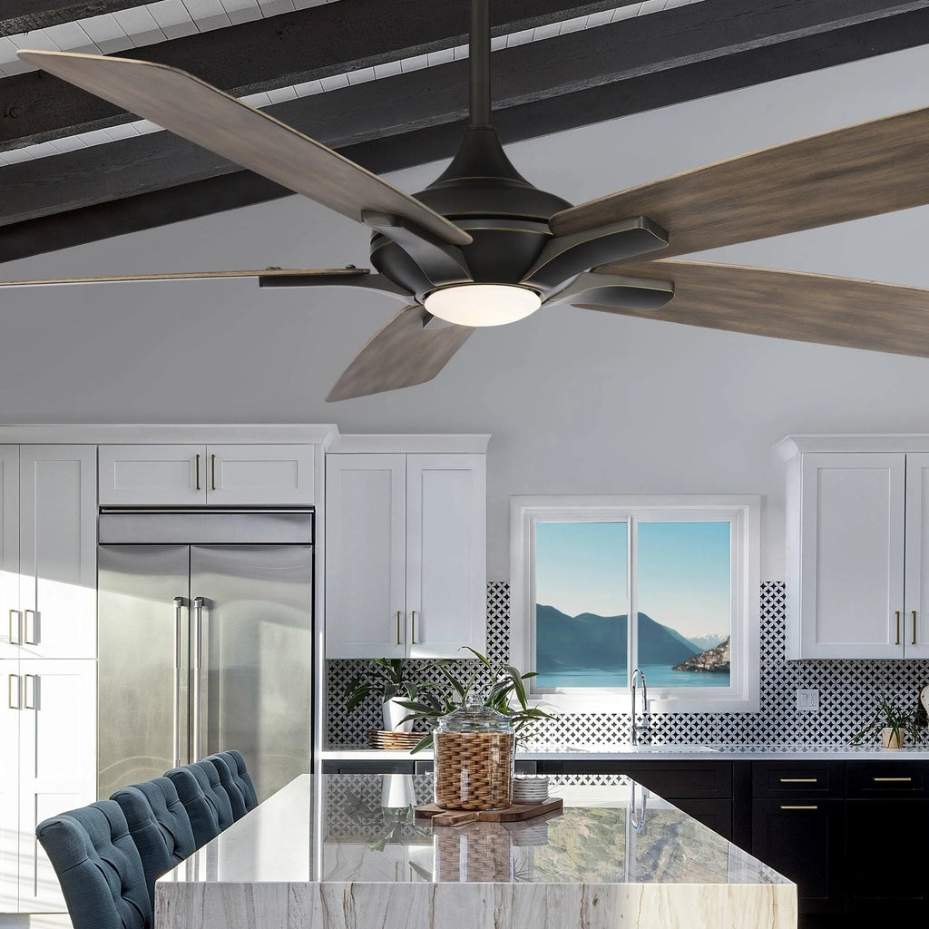 Bronze / Dark Walnut 60 inch Ceiling Fan with Light J309505