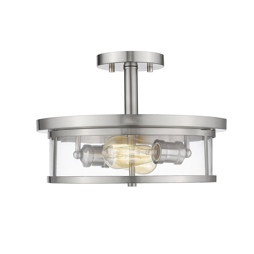 Grey 2 Light Semi Flush Mount M27426