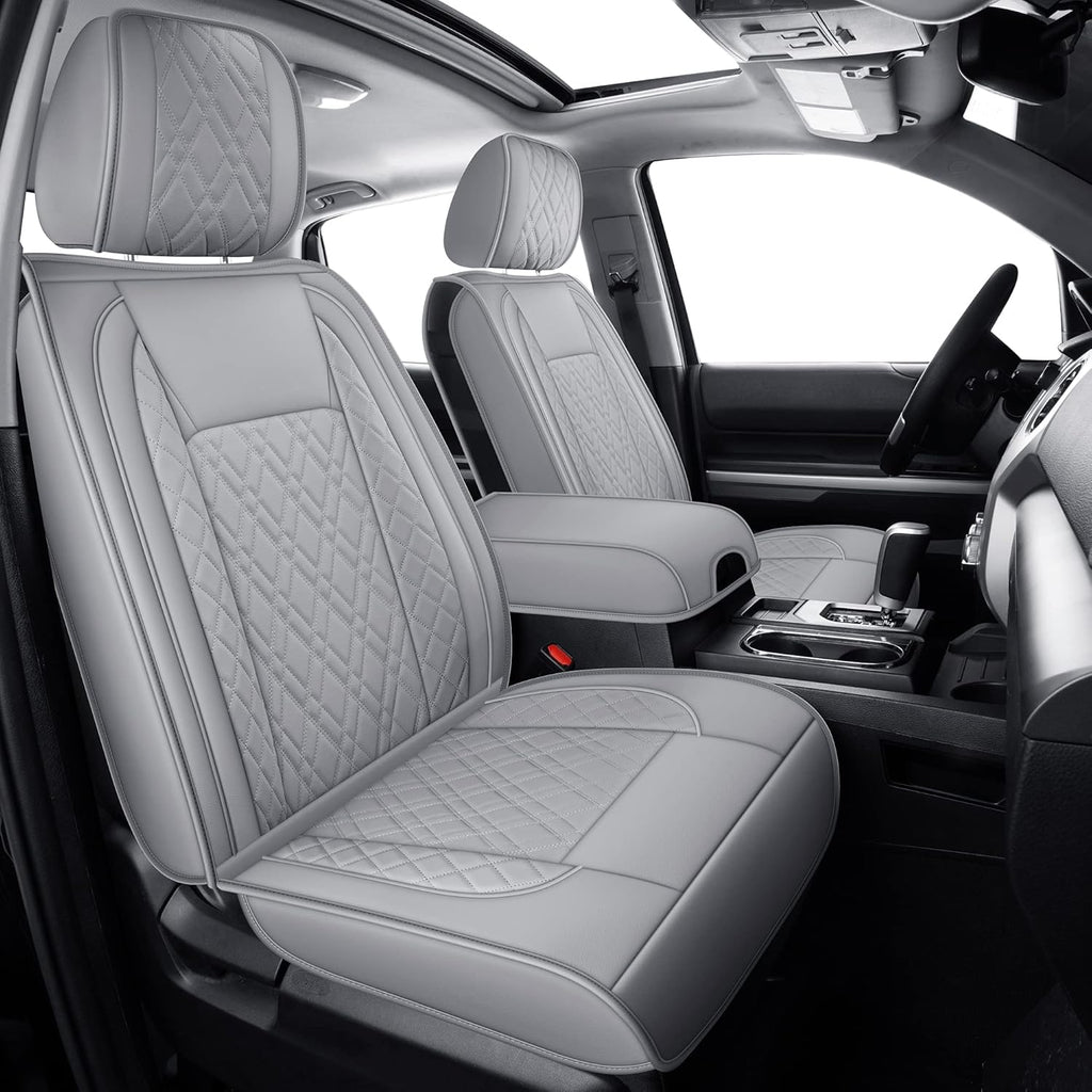 Black Faux Leather Seat Covers Full Set U391