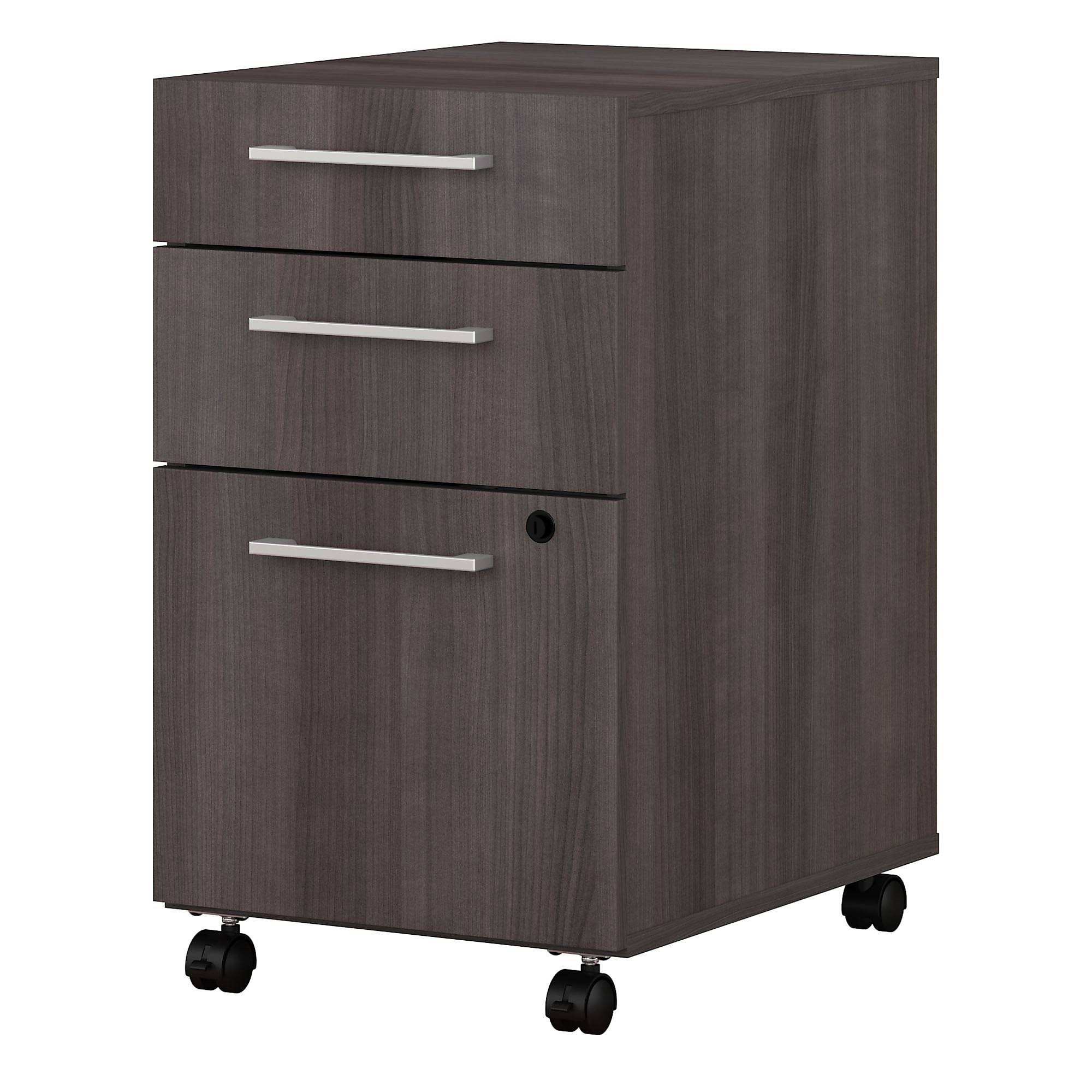 3 Drawer Mobile File Cabinet, Storm Gray E14558
