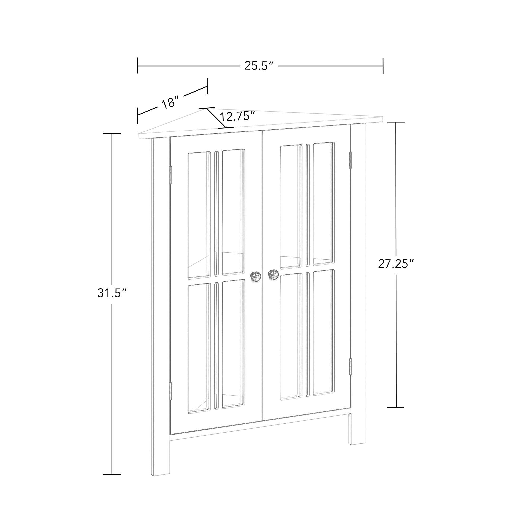White Two Door Corner Cabinet U95396