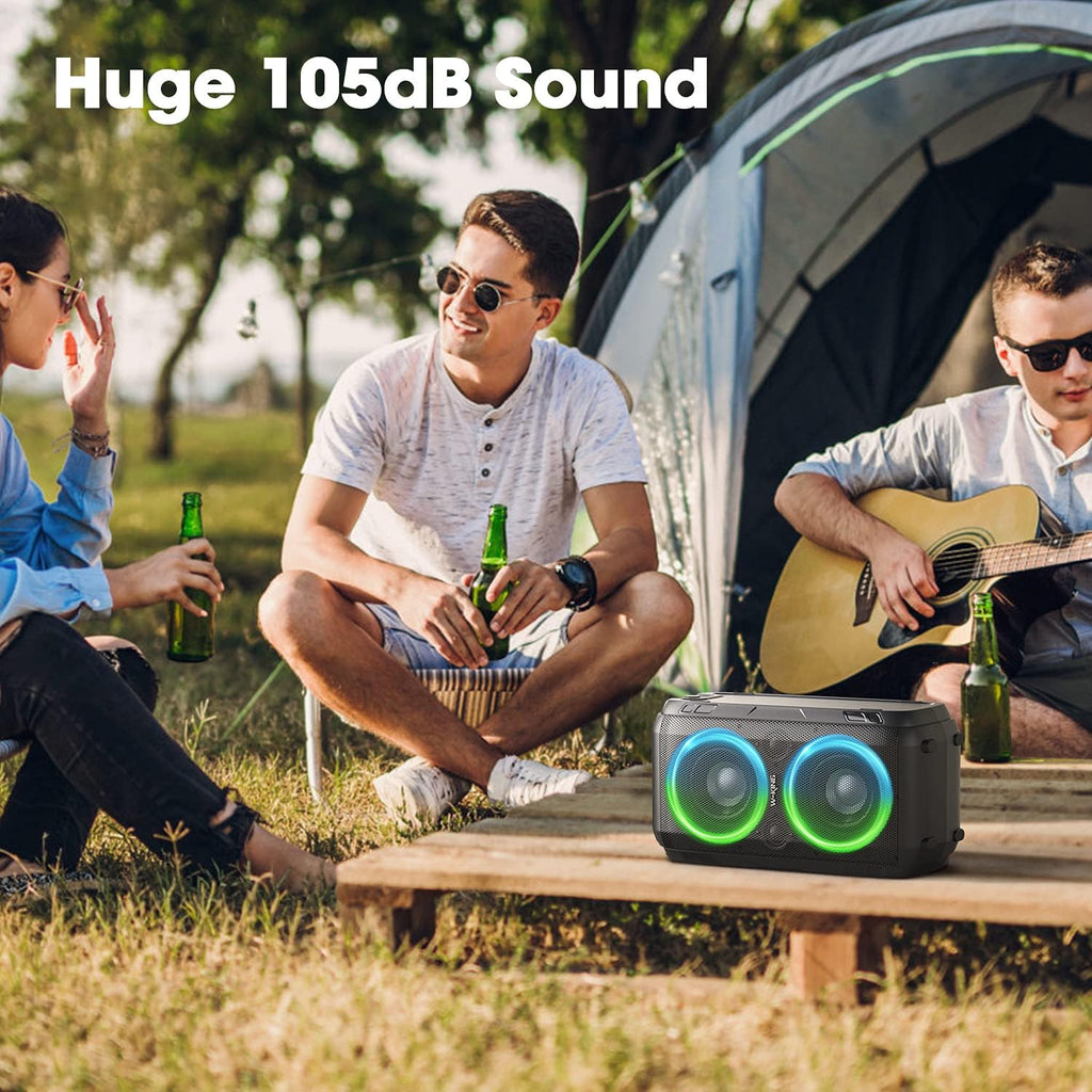 80W Bluetooth Speaker with LED Lights and 12000mAH Battery I779696