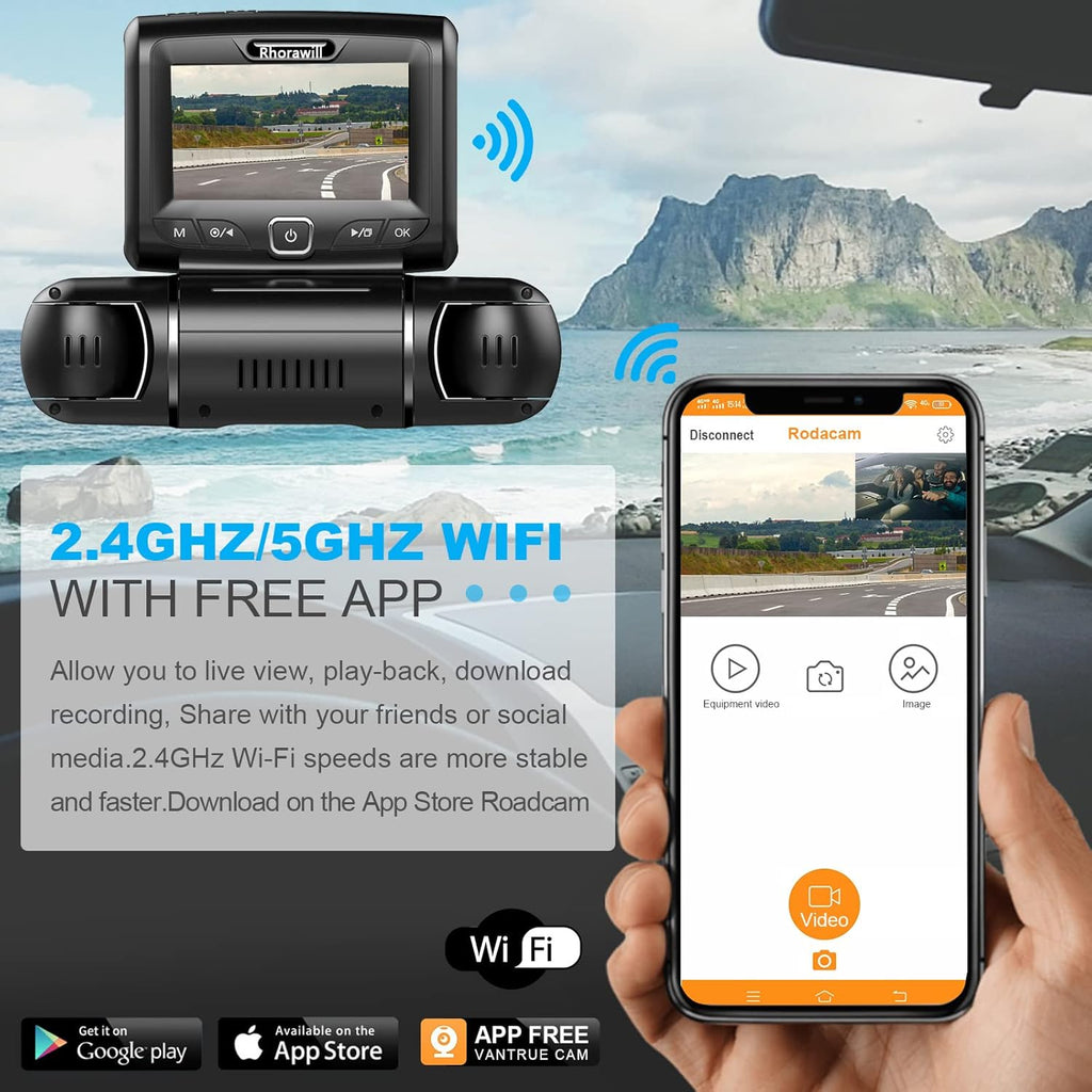 3 Channel Front Inside Rear Dash Cam with WiFi D324640