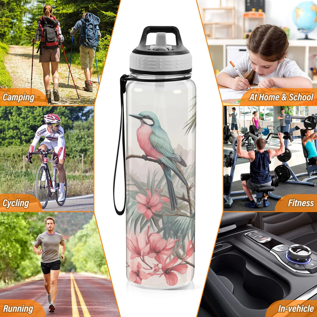 Clear 32oz Tritan Water Bottle with Straw X305