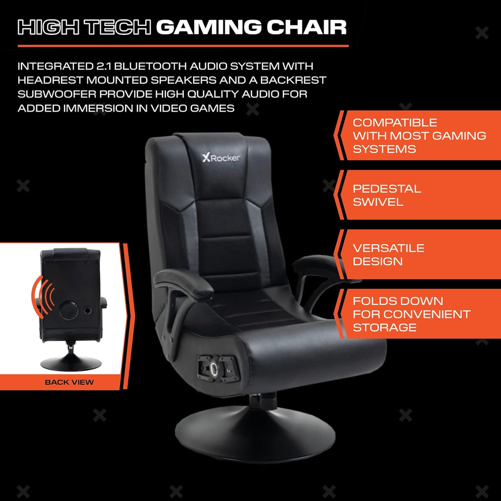 Wireless Black 2.1 Gaming Chair J480