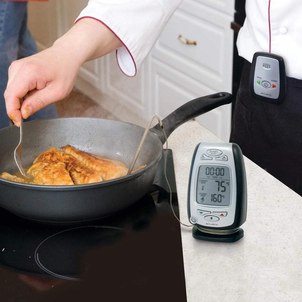 Meat Thermometer with Digital LCD Screen and Stainless Steel Probe J961