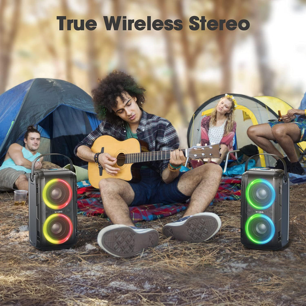 80W Bluetooth Speaker with LED Lights and 12000mAH Battery I779696