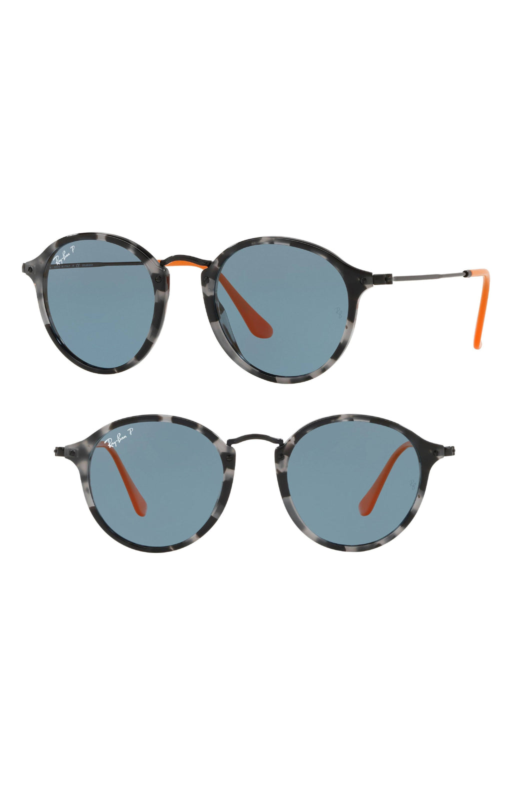 Grey Havana Round Sunglasses M57806